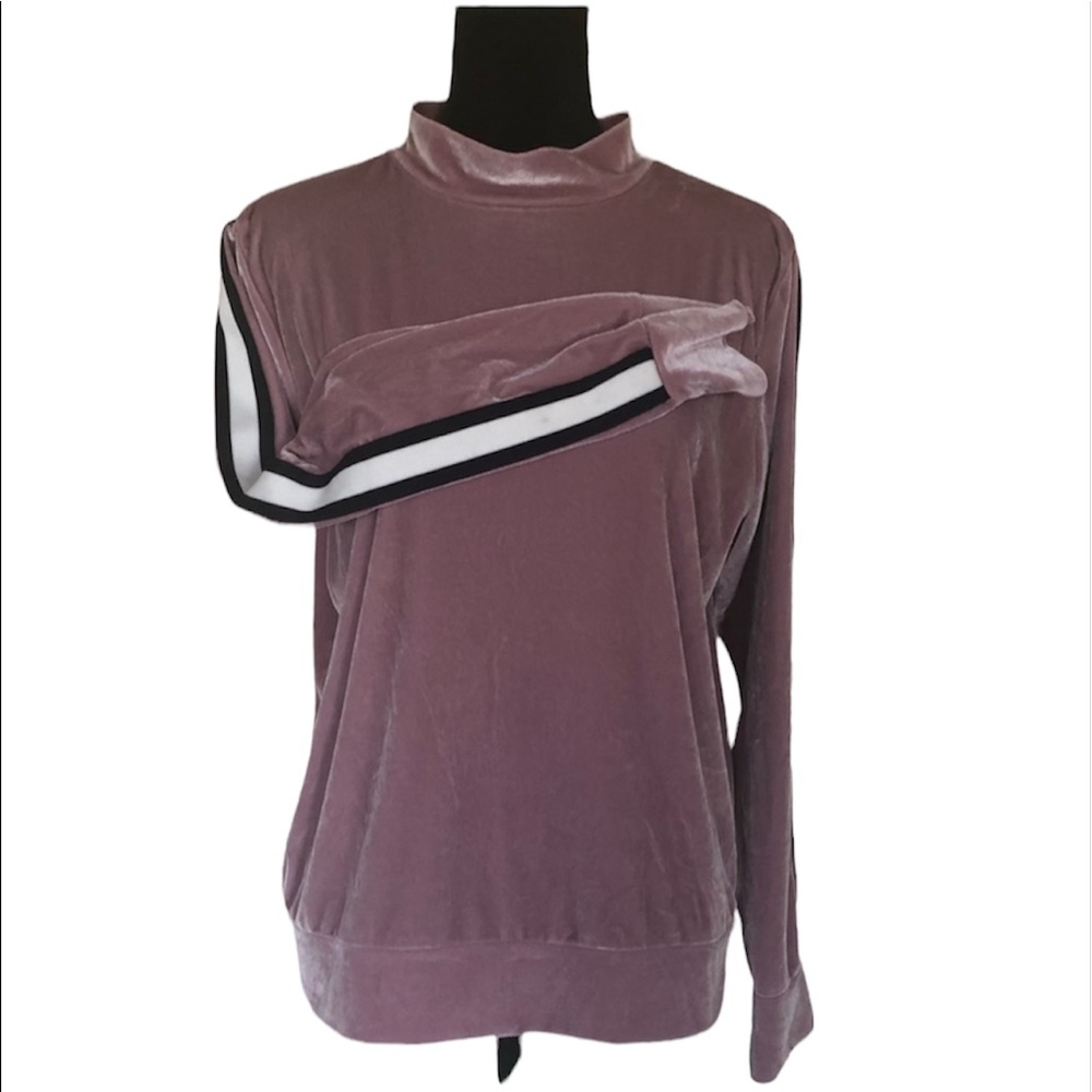 Xersion velvet blush pullover athleisure leisure wear top size medium